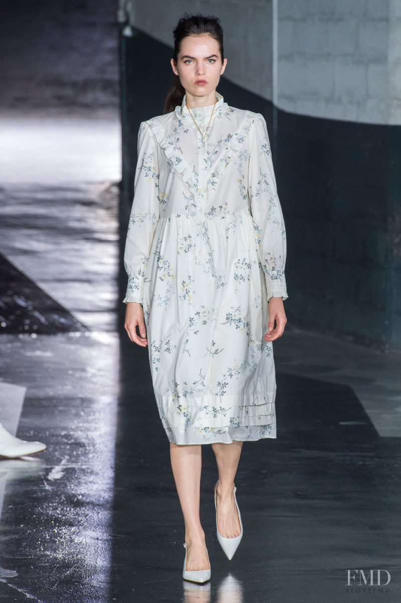 Lily Stewart featured in  the A.P.C. fashion show for Spring/Summer 2019