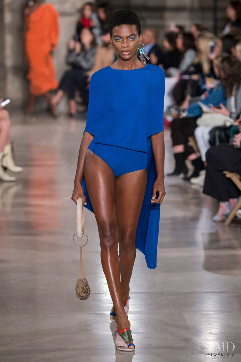 Aube Jolicoeur featured in  the Esteban Cortazar fashion show for Spring/Summer 2019