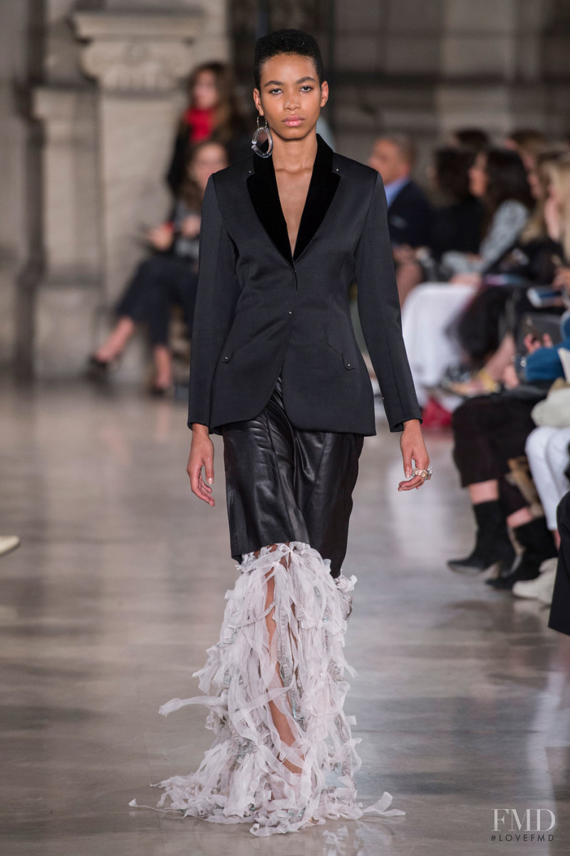 Melanie Bangura featured in  the Esteban Cortazar fashion show for Spring/Summer 2019