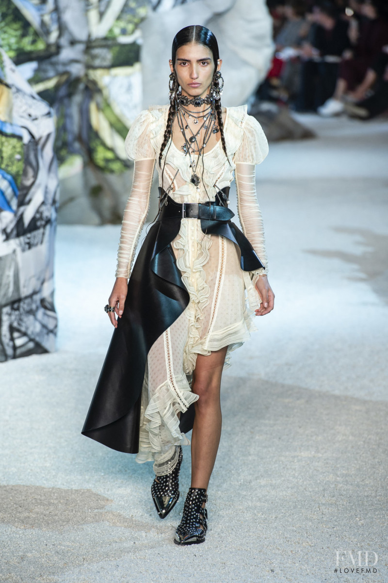 Iva Vrban featured in  the Alexander McQueen fashion show for Spring/Summer 2019
