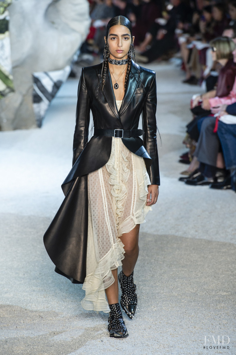 Nora Attal featured in  the Alexander McQueen fashion show for Spring/Summer 2019