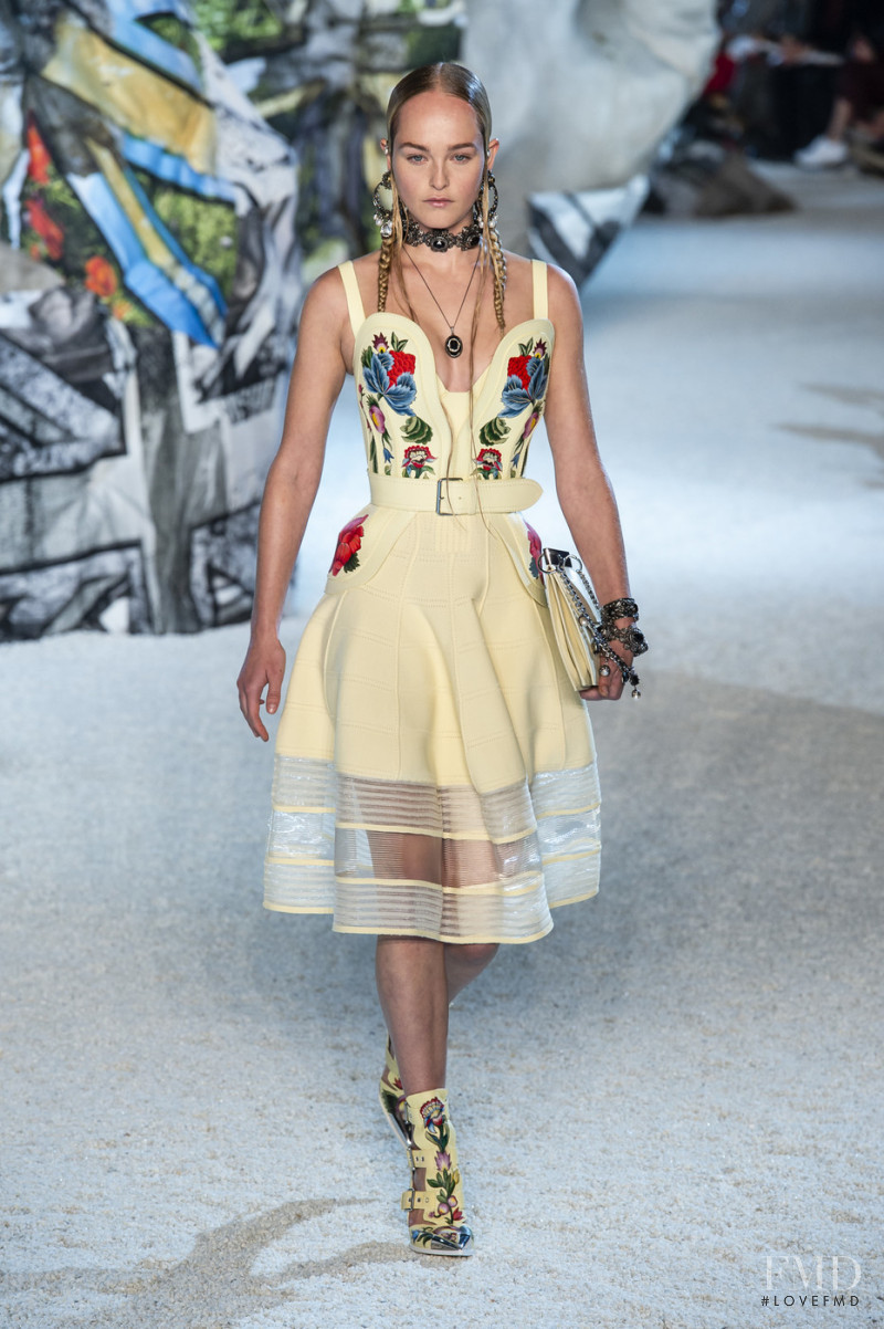 Jean Campbell featured in  the Alexander McQueen fashion show for Spring/Summer 2019