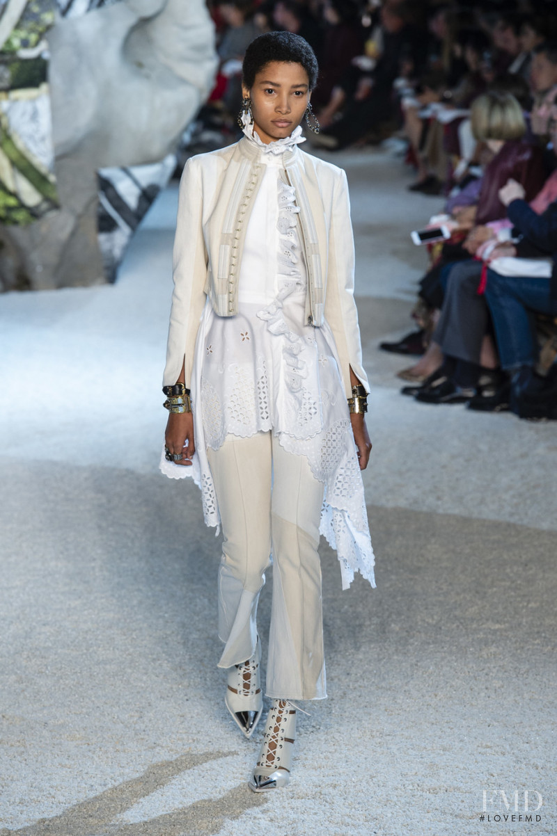 Lineisy Montero featured in  the Alexander McQueen fashion show for Spring/Summer 2019