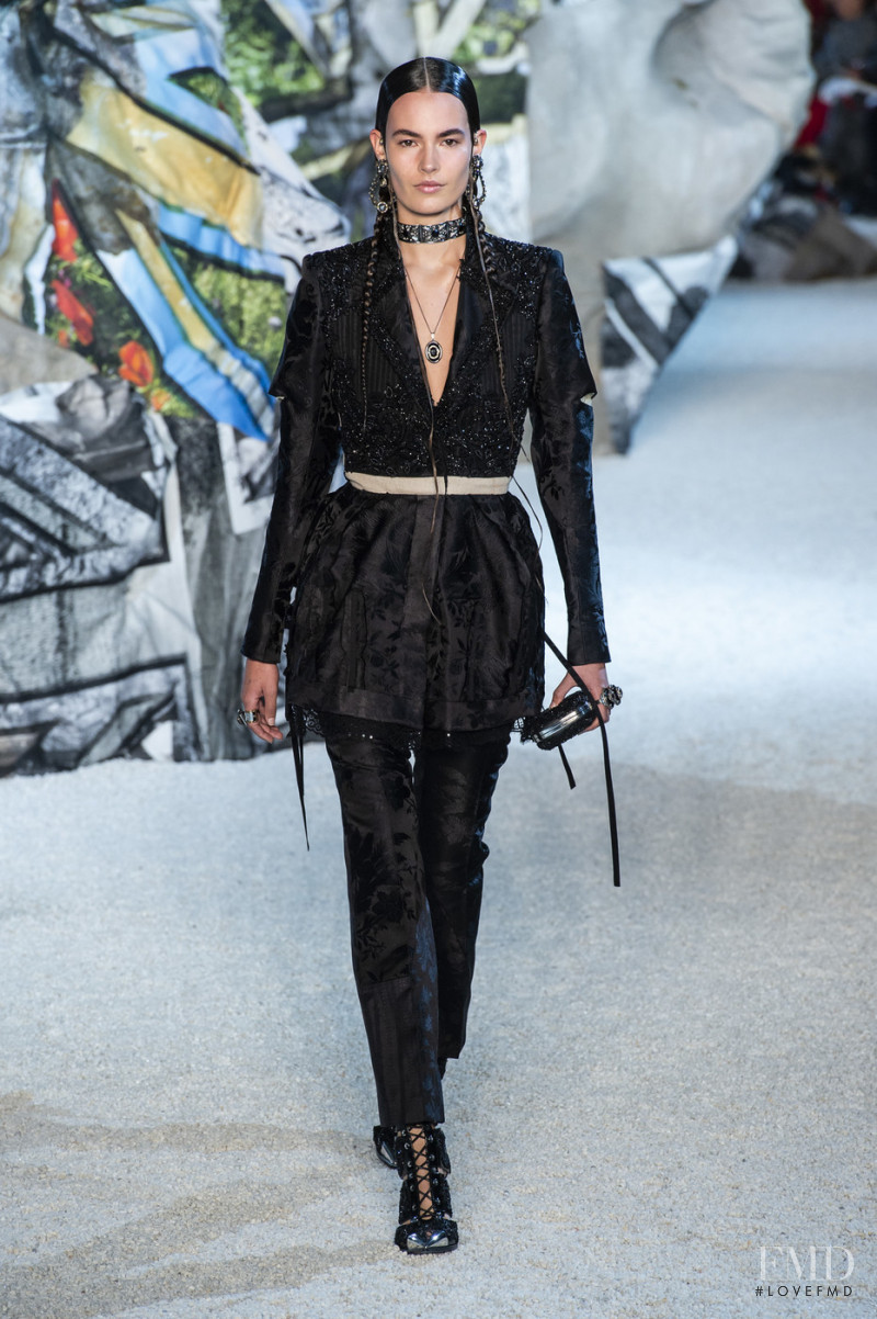 Lisa Vollebregt featured in  the Alexander McQueen fashion show for Spring/Summer 2019