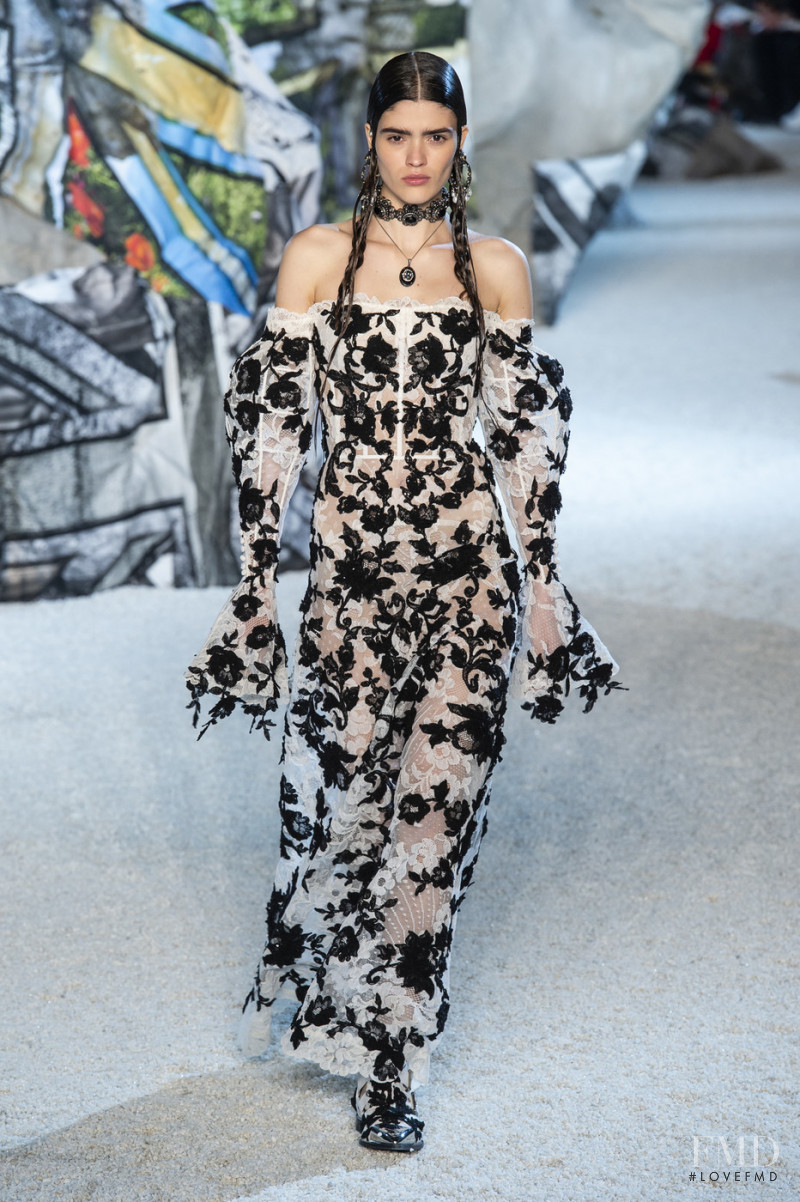 Alexandra Maria Micu featured in  the Alexander McQueen fashion show for Spring/Summer 2019