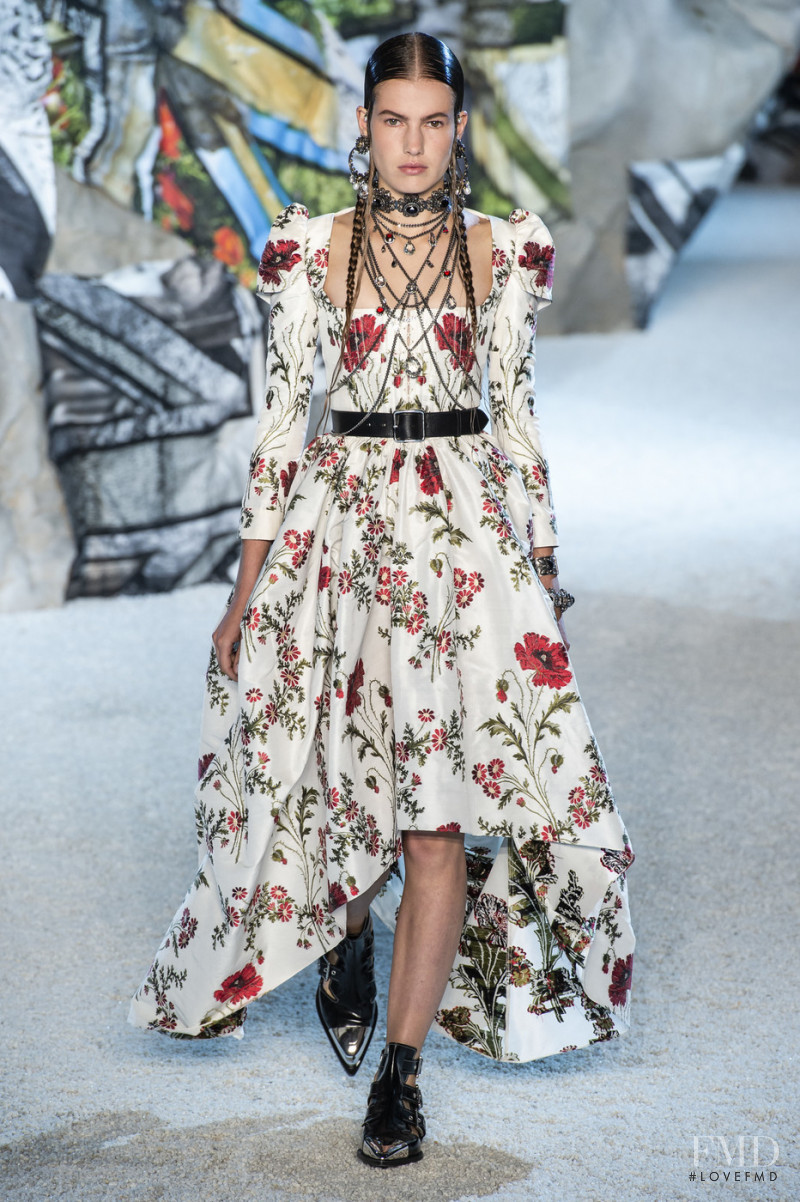 Roos Van Elk featured in  the Alexander McQueen fashion show for Spring/Summer 2019