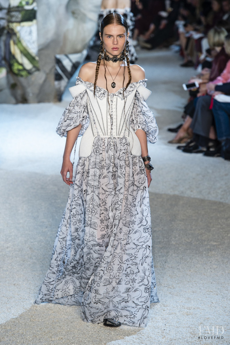 Estelle Nehring featured in  the Alexander McQueen fashion show for Spring/Summer 2019
