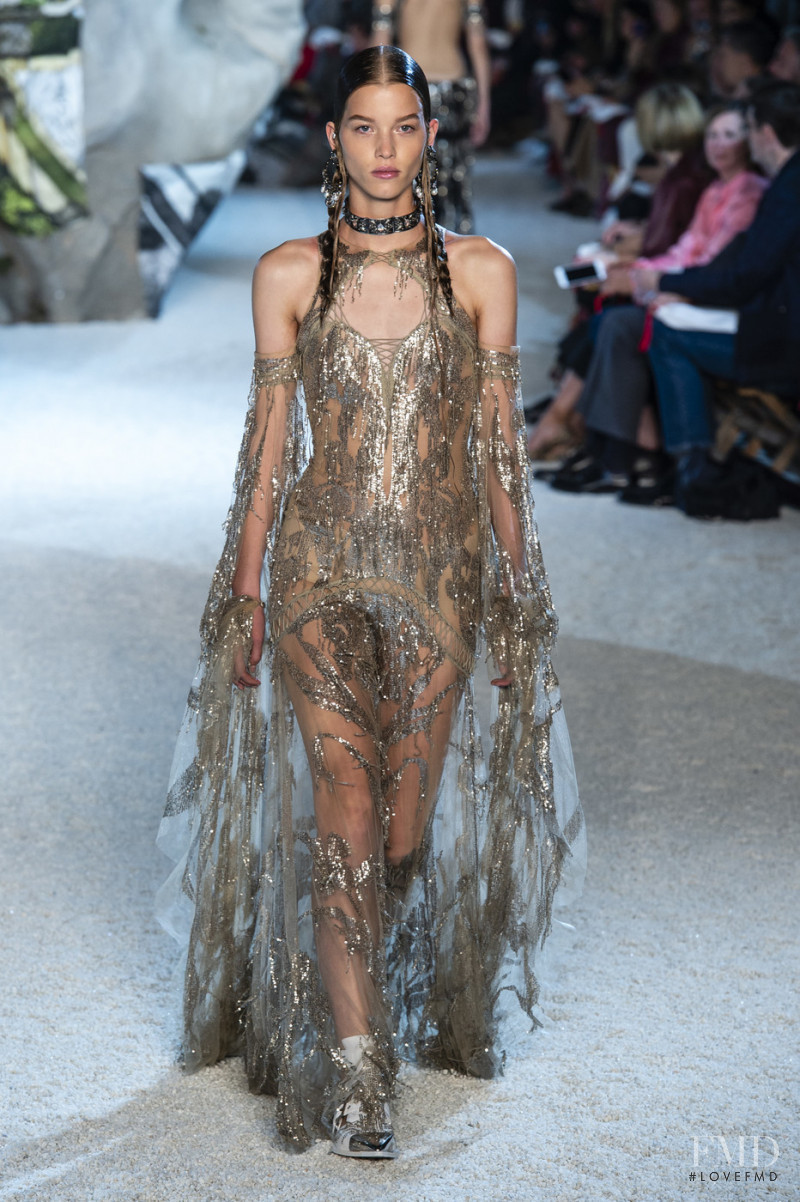 Rebecca Leigh Longendyke featured in  the Alexander McQueen fashion show for Spring/Summer 2019