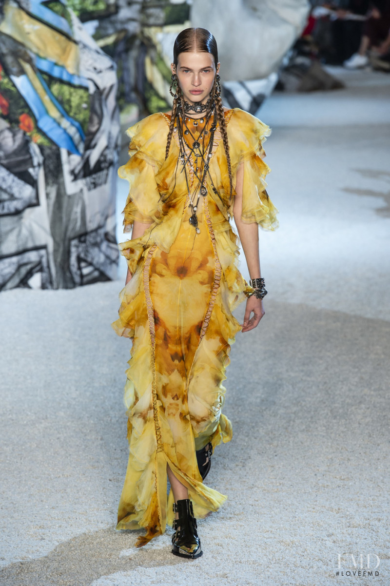 Aivita Muze featured in  the Alexander McQueen fashion show for Spring/Summer 2019