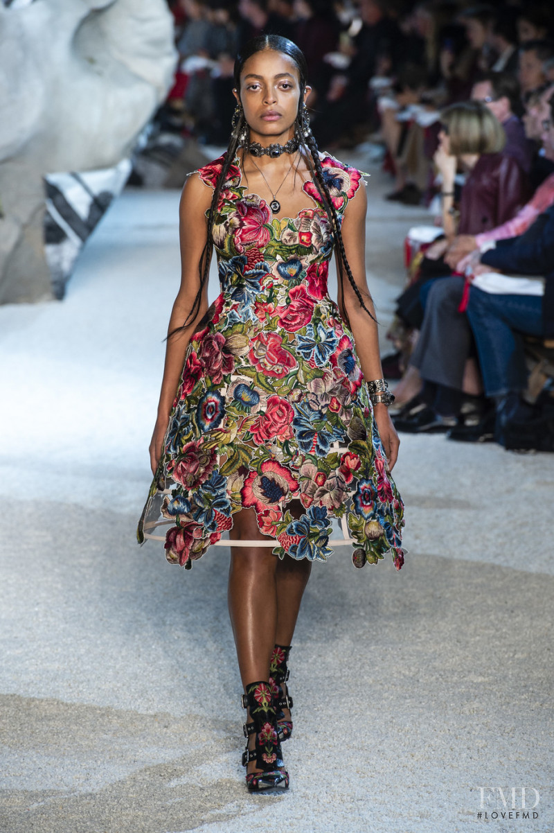 Kesewa Aboah featured in  the Alexander McQueen fashion show for Spring/Summer 2019