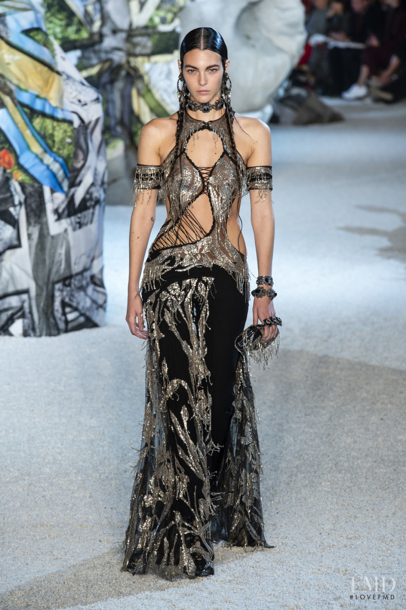 Vittoria Ceretti featured in  the Alexander McQueen fashion show for Spring/Summer 2019