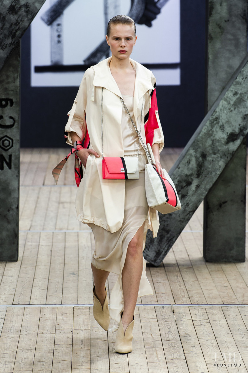 Estelle Nehring featured in  the Akris fashion show for Spring/Summer 2019
