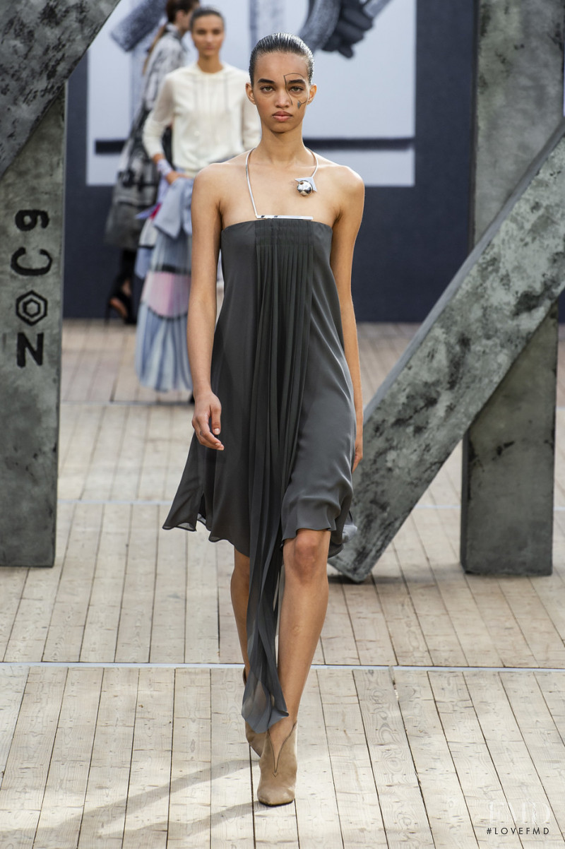 Ellen Rosa featured in  the Akris fashion show for Spring/Summer 2019