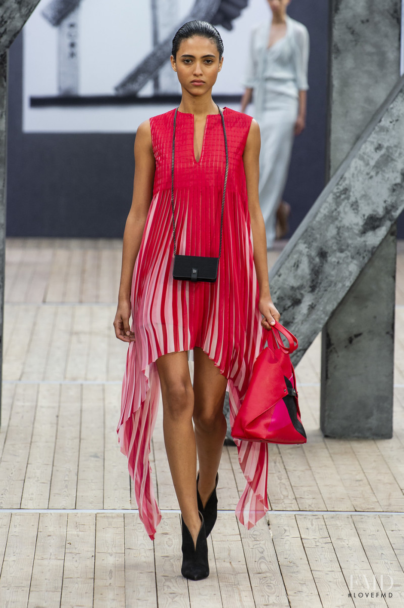 Melodie Vaxelaire featured in  the Akris fashion show for Spring/Summer 2019