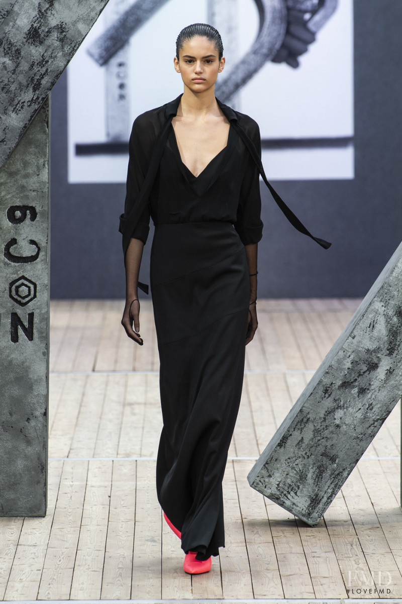 Nikki Vonsee featured in  the Akris fashion show for Spring/Summer 2019