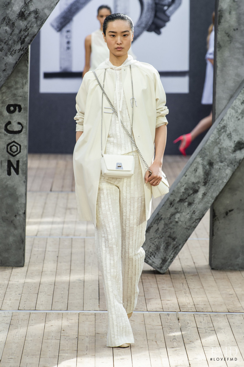 Yue Han featured in  the Akris fashion show for Spring/Summer 2019