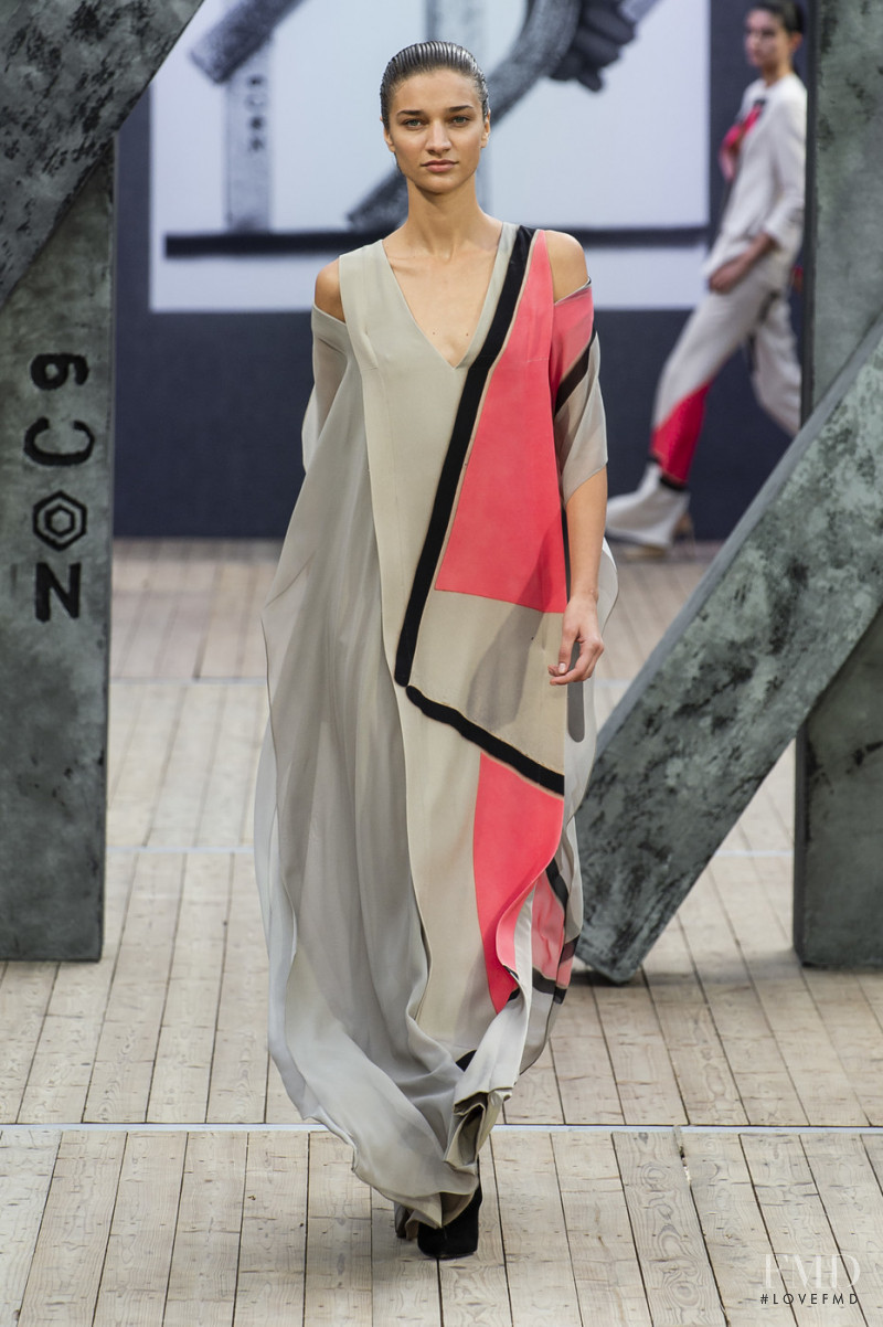 Anastasija Titko featured in  the Akris fashion show for Spring/Summer 2019