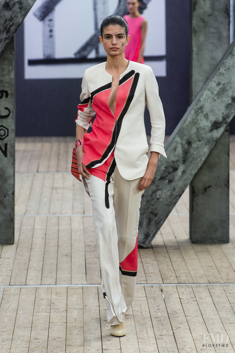 Nuria Rothschild featured in  the Akris fashion show for Spring/Summer 2019