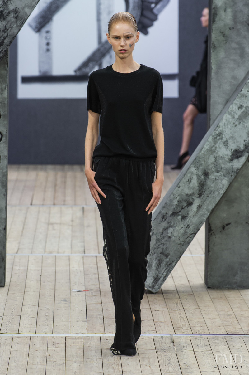 Lululeika Ravn Liep featured in  the Akris fashion show for Spring/Summer 2019