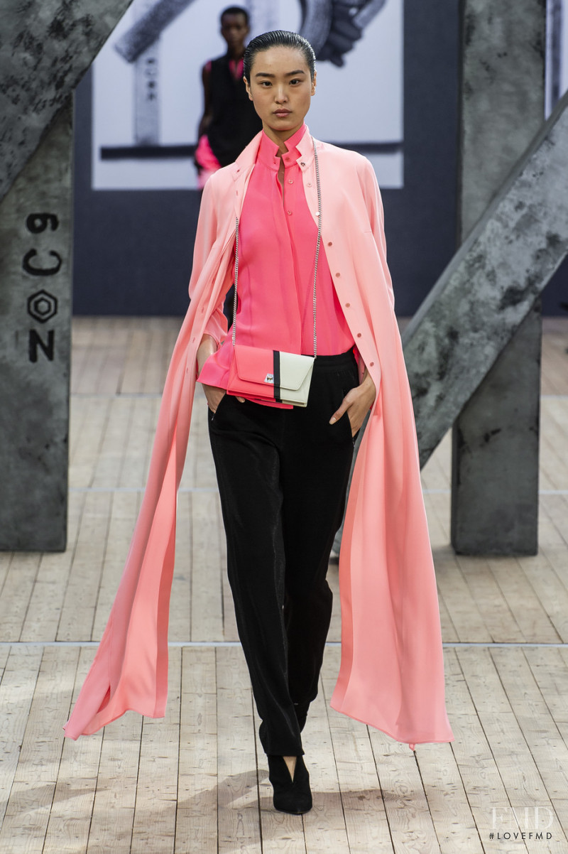 Yue Han featured in  the Akris fashion show for Spring/Summer 2019