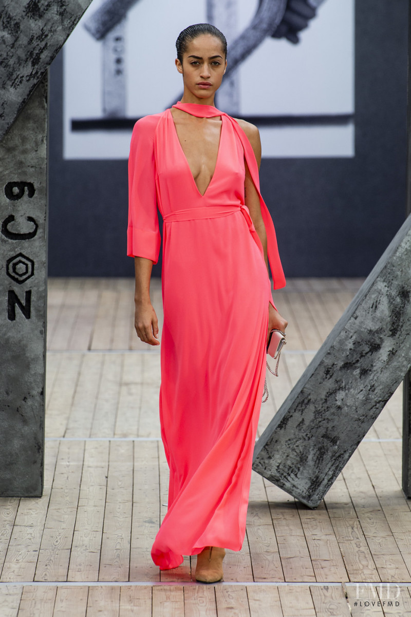 Alanna Arrington featured in  the Akris fashion show for Spring/Summer 2019