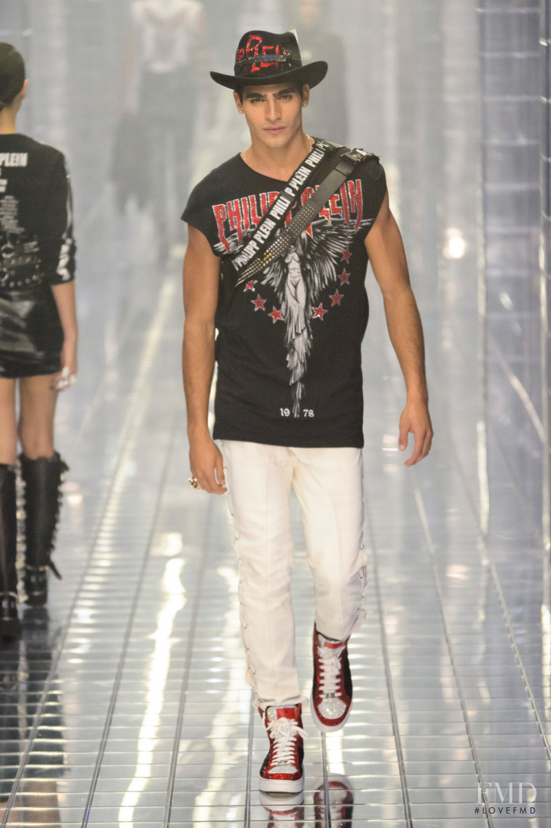 Jhonattan Burjack featured in  the Philipp Plein fashion show for Spring/Summer 2019