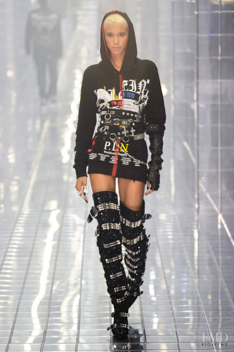 Janiece Dilone featured in  the Philipp Plein fashion show for Spring/Summer 2019