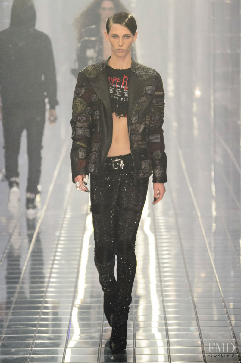 Emily Gafford featured in  the Philipp Plein fashion show for Spring/Summer 2019