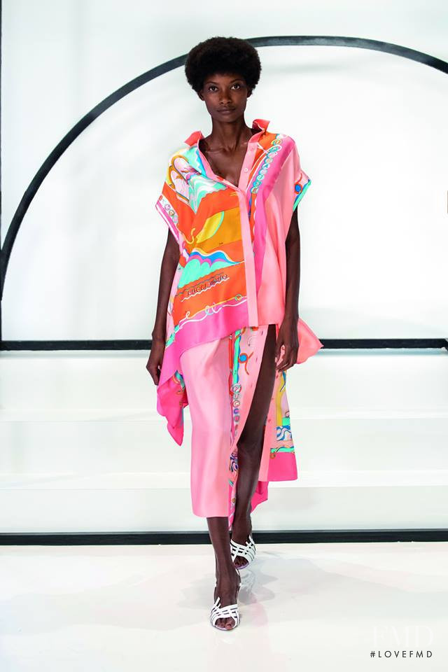 Mame Camara featured in  the Pucci fashion show for Spring/Summer 2019