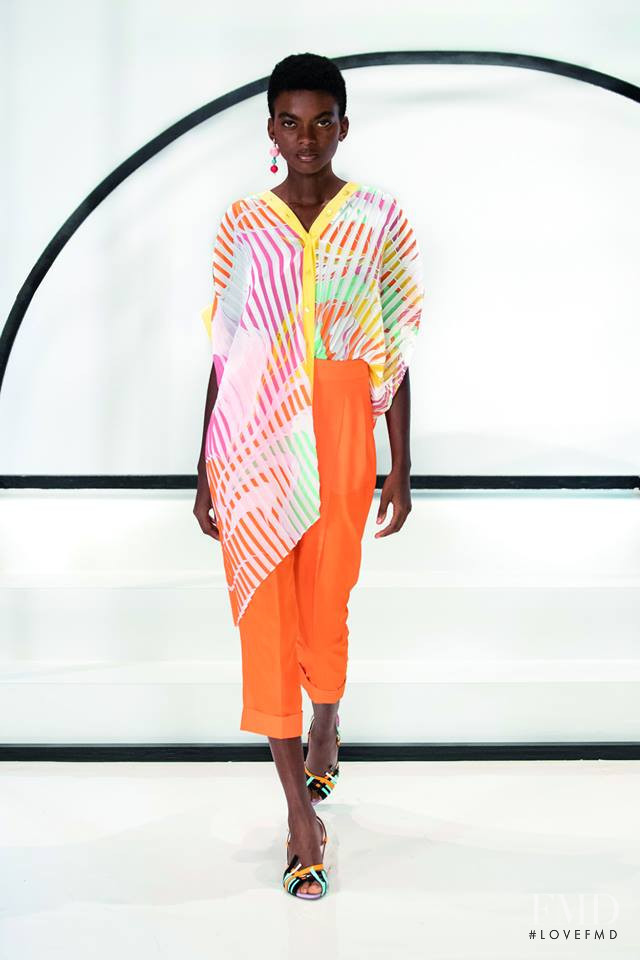 Aube Jolicoeur featured in  the Pucci fashion show for Spring/Summer 2019