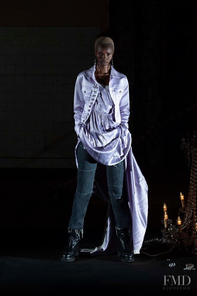 Akiima Ajak featured in  the MM6 Maison Martin Margiela fashion show for Spring/Summer 2019