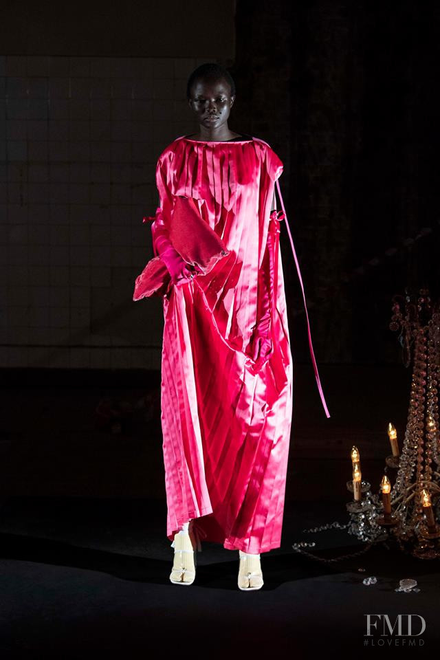 Angok Mayen featured in  the MM6 Maison Martin Margiela fashion show for Spring/Summer 2019