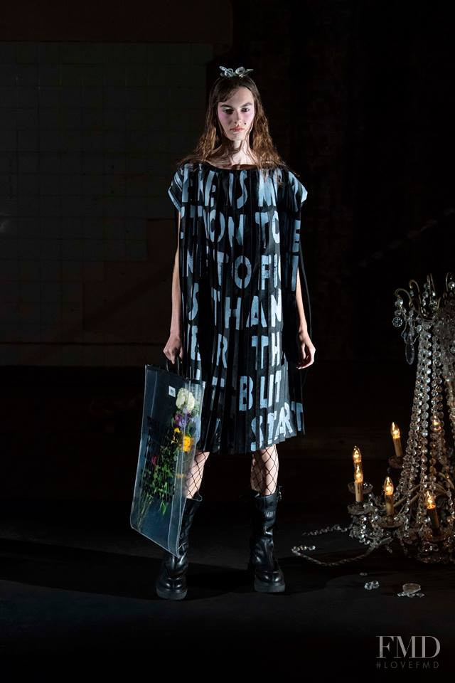 Hannah Claverie featured in  the MM6 Maison Martin Margiela fashion show for Spring/Summer 2019