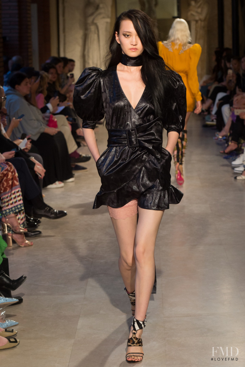 Wangy Xinyu featured in  the Dundas fashion show for Spring/Summer 2019