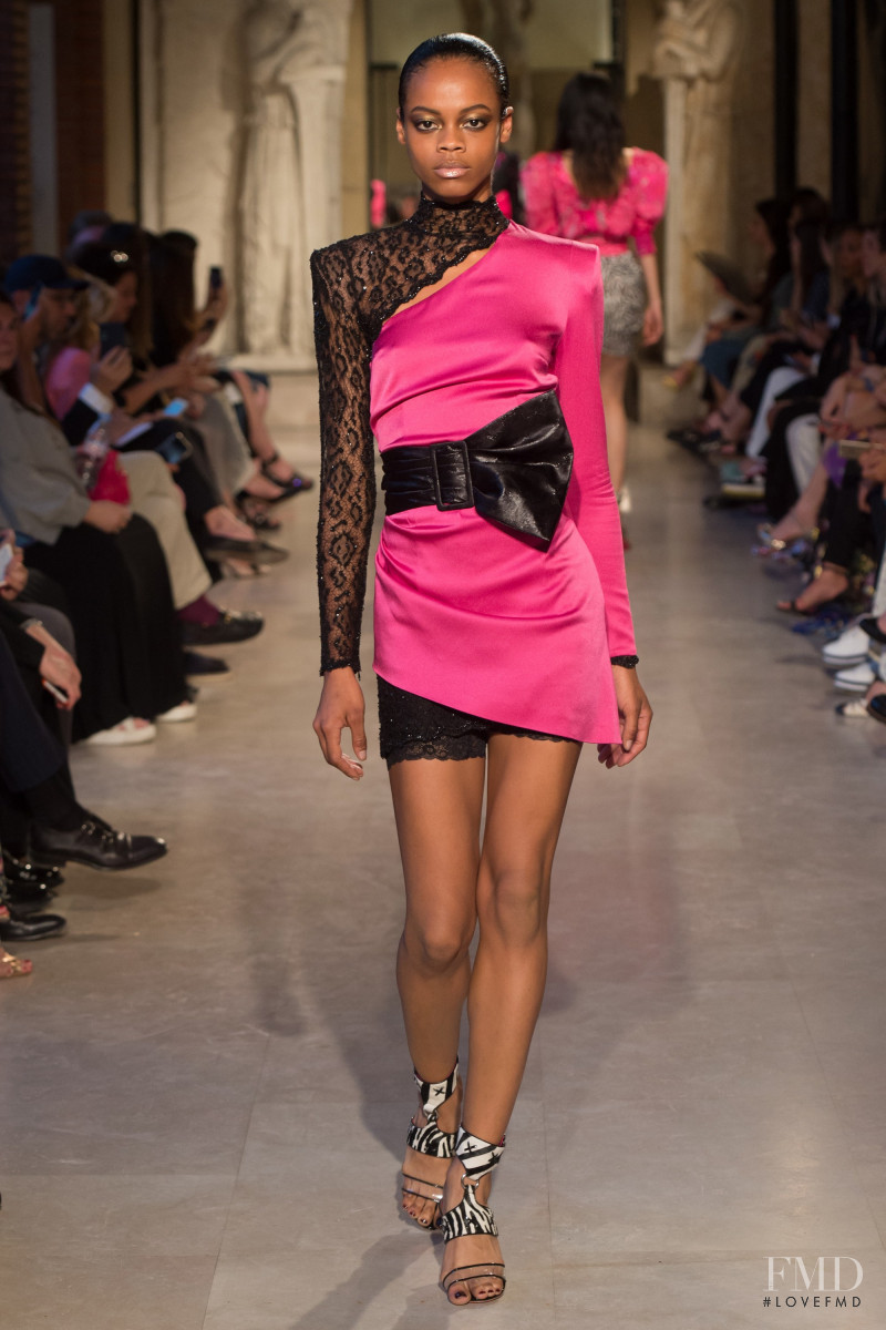 Aaliyah Hydes featured in  the Dundas fashion show for Spring/Summer 2019