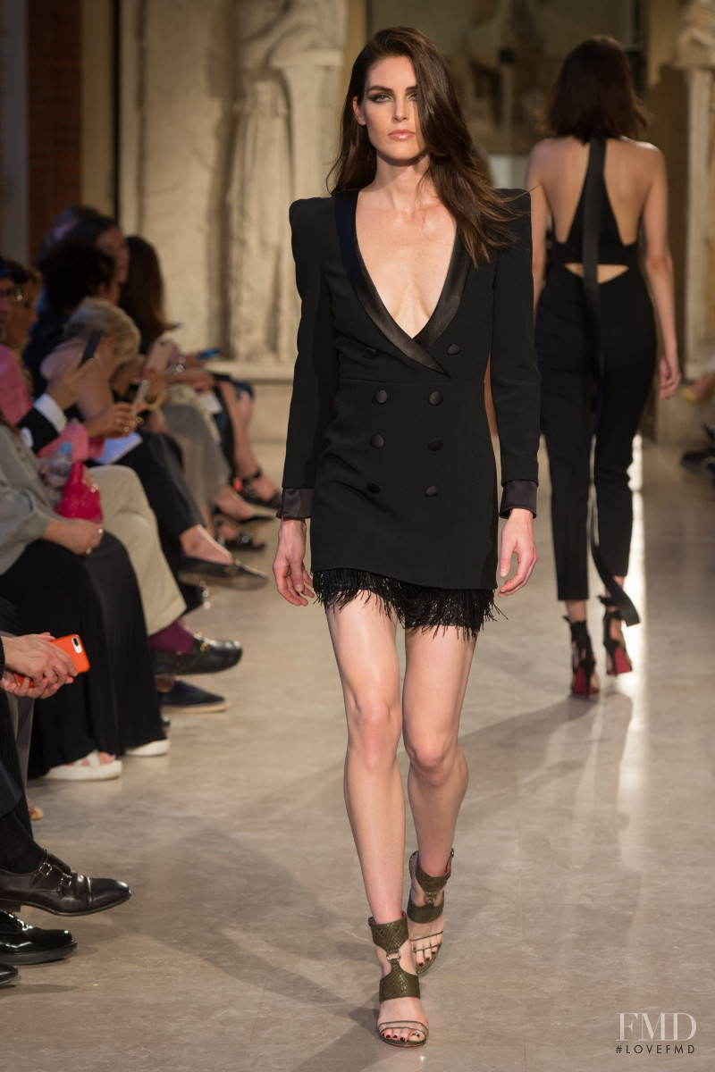 Hilary Rhoda featured in  the Dundas fashion show for Spring/Summer 2019