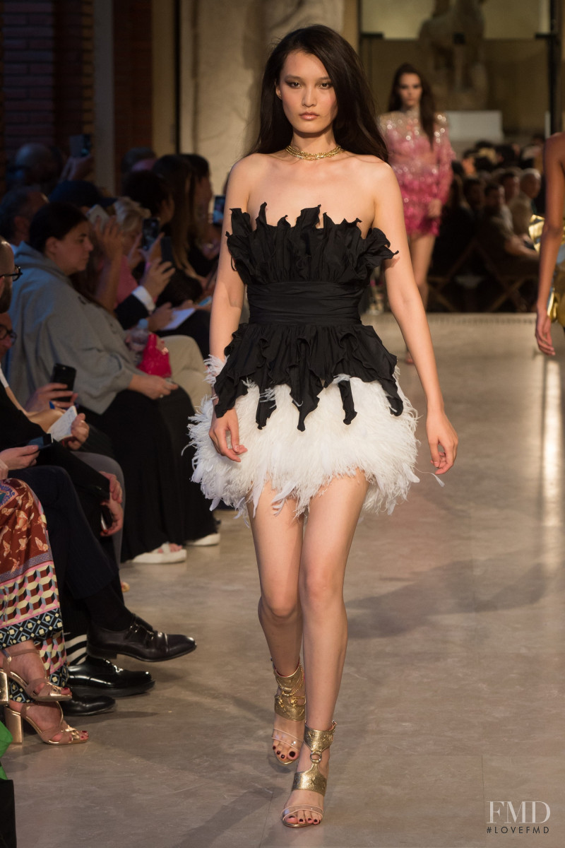 Liu Chunjie featured in  the Dundas fashion show for Spring/Summer 2019