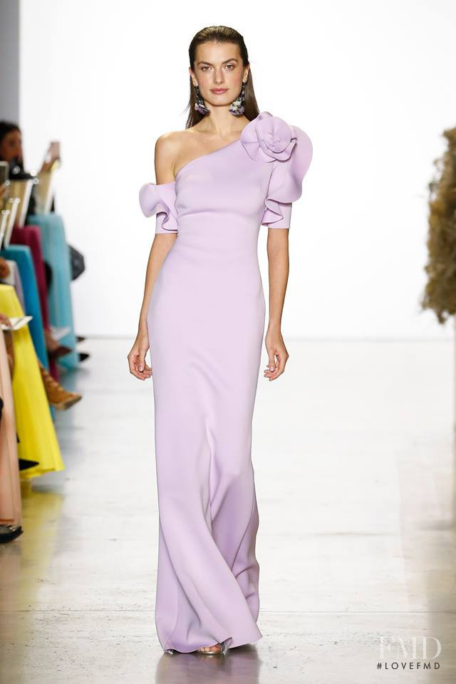 Mili Boskovic featured in  the Badgley Mischka fashion show for Spring/Summer 2019