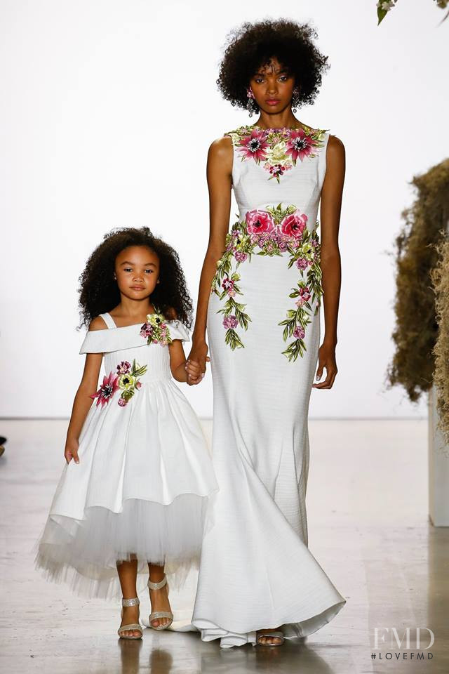 Djenice Duarte Silva featured in  the Badgley Mischka fashion show for Spring/Summer 2019