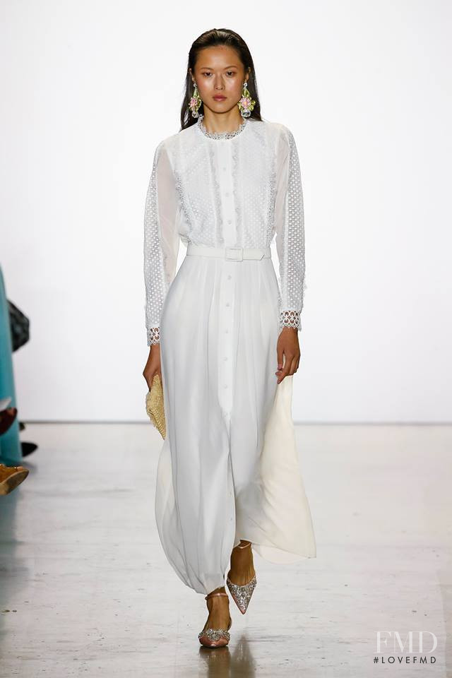 Su Kexin featured in  the Badgley Mischka fashion show for Spring/Summer 2019