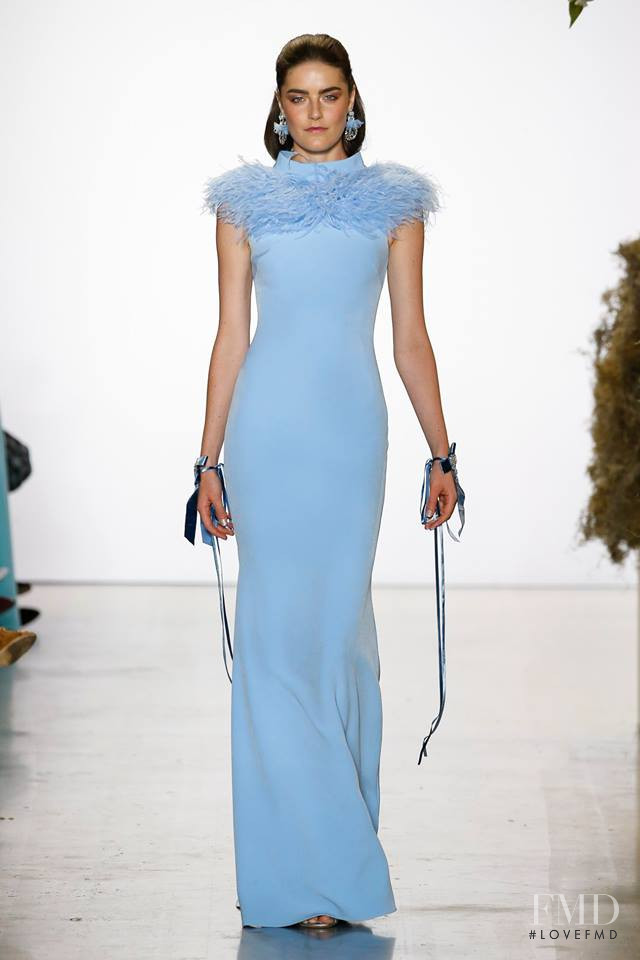 Daphne Velghe featured in  the Badgley Mischka fashion show for Spring/Summer 2019