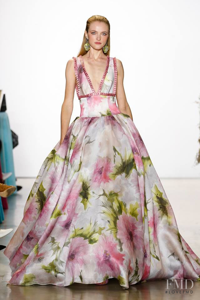 Vlada Roslyakova featured in  the Badgley Mischka fashion show for Spring/Summer 2019