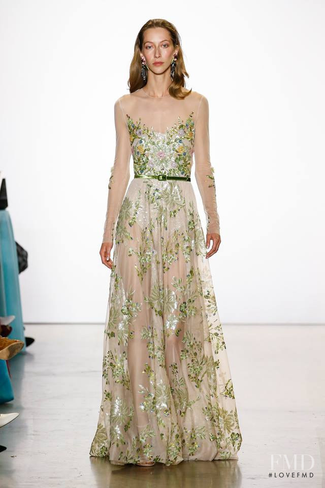 Alana Zimmer featured in  the Badgley Mischka fashion show for Spring/Summer 2019