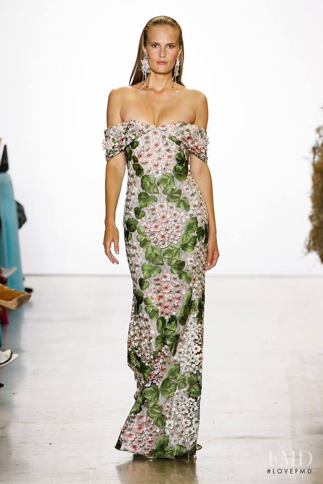 Alla Kostromicheva featured in  the Badgley Mischka fashion show for Spring/Summer 2019