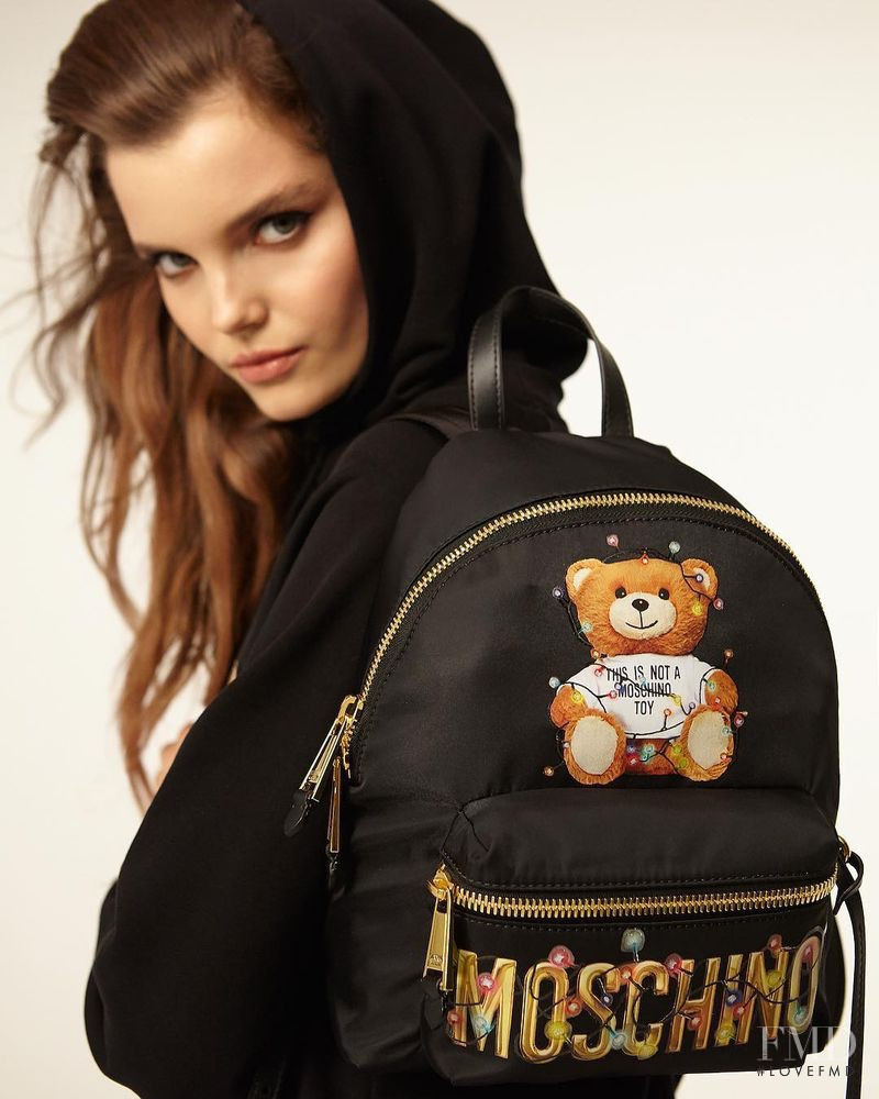 Michelle van Bijnen featured in  the Moschino Moschino Teddy Holiday 2018 advertisement for Holiday 2018