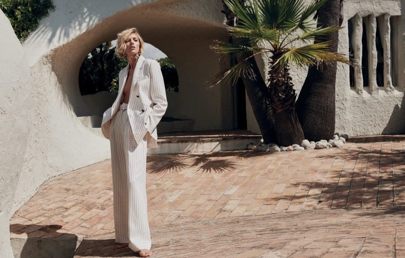 Anja Rubik featured in  the Zimmermann Zimmermann Resort 2019: The Corsage advertisement for Resort 2019