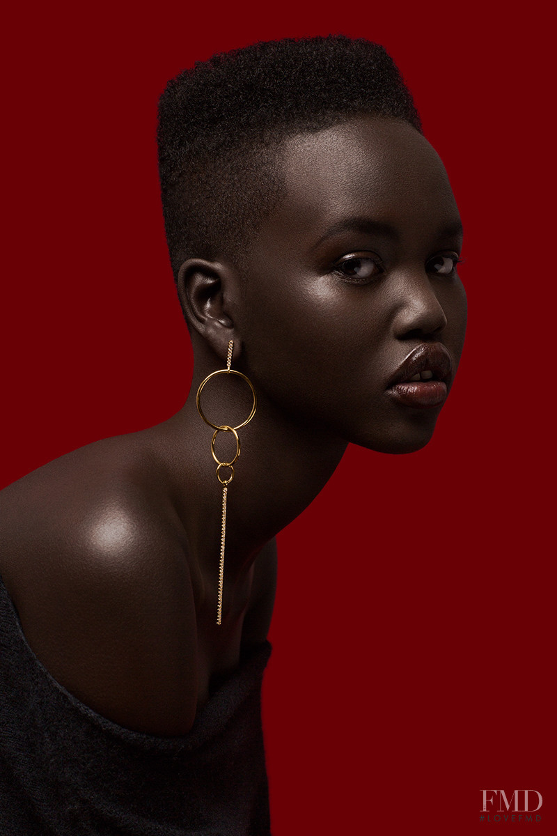 Adut Akech Bior featured in  the Ryan Storer advertisement for Autumn/Winter 2016