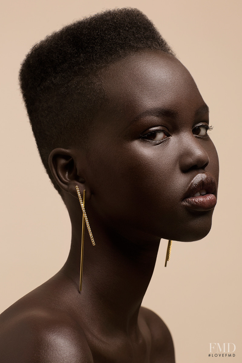 Adut Akech Bior featured in  the Ryan Storer advertisement for Autumn/Winter 2016