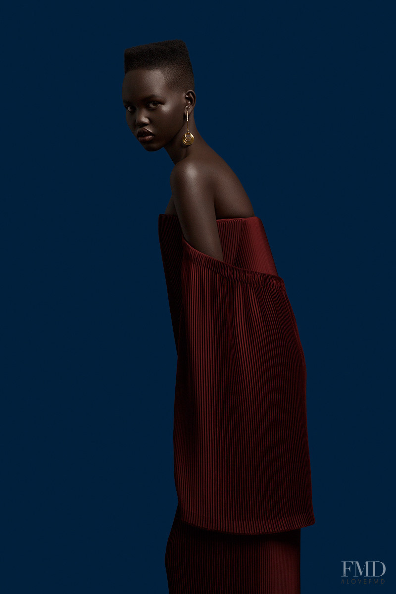 Adut Akech Bior featured in  the Ryan Storer advertisement for Autumn/Winter 2016