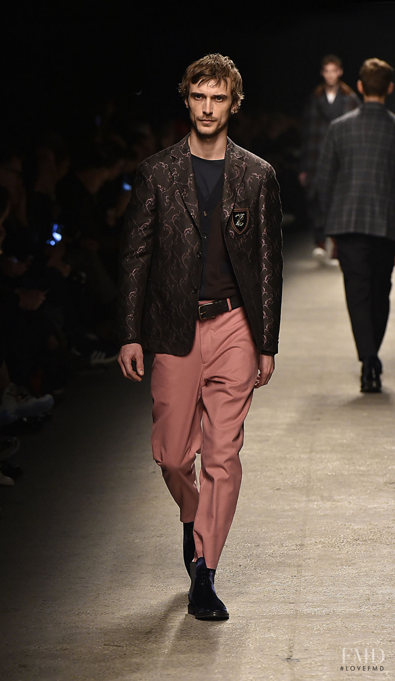 Clement Chabernaud featured in  the Pal Zileri fashion show for Autumn/Winter 2018